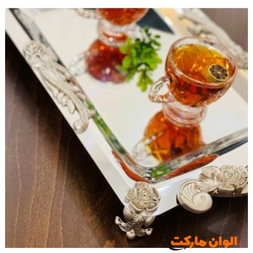 خرید-سینی-پذیرایی-استیل-برند-نگار-طرح-گلستان-سایز-متوسط-کد-g-3042-تهران-