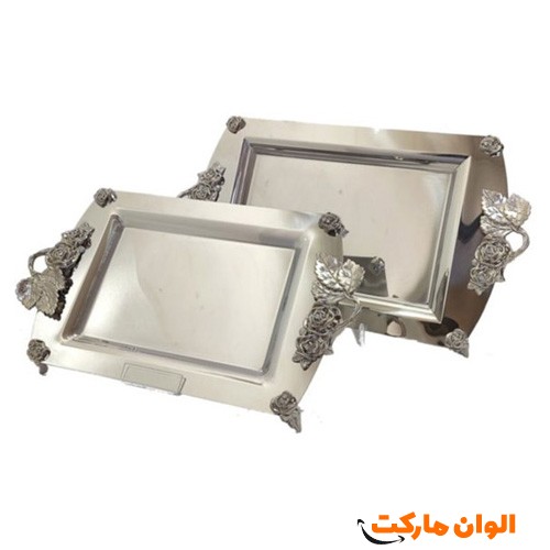 خرید-سینی-استیل-تمام-نقره-مدل-رز-سایز-متوسط-کد-g-3044-و-قیمت-و-لیست-