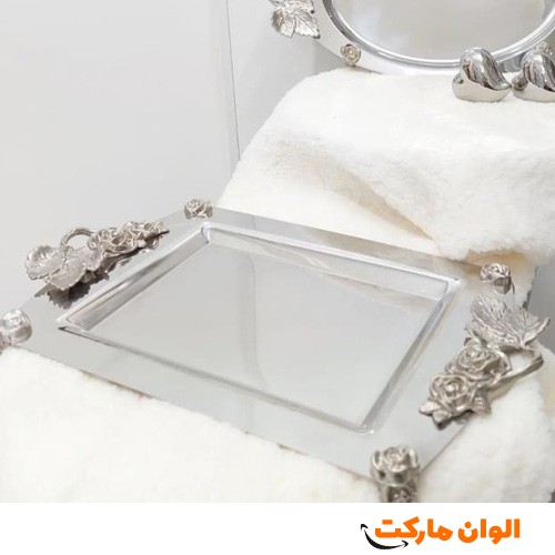 خرید-سینی-استیل-تمام-نقره-مدل-رز-سایز-متوسط-کد-g-3044-و-قیمت-و-لیست-
