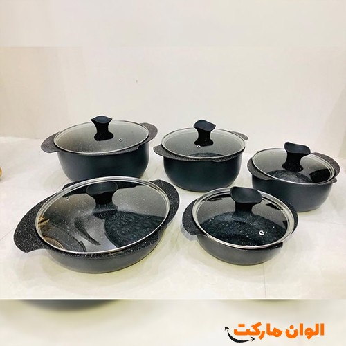 خرید-عمده-ارزان-صادرات-سرویس-۱۰-پارچه-چدن-گرانیت-برند-تفلون