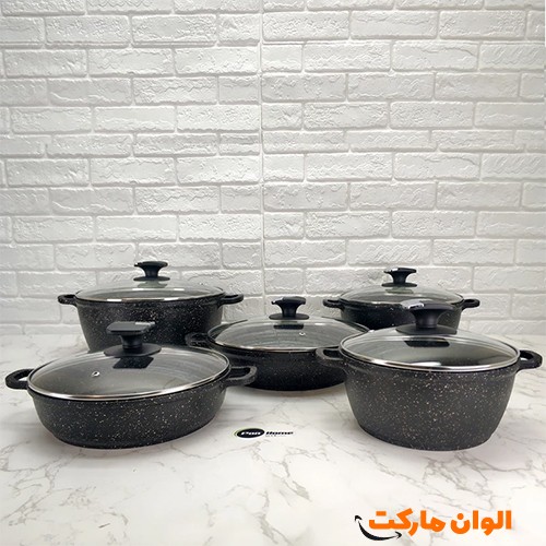 خرید-عمده-ارزان-صادرات-سرویس-۱۰-پارچه-چدن-گرانیت-برند-تفلون