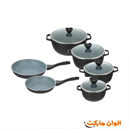 خرید-عمده-ارزان-صادرات-سرویس-۱۰-پارچه-چدن-گرانیت-برند-تفلون