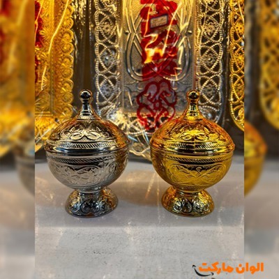 قندان گرد پایه دار کد L067