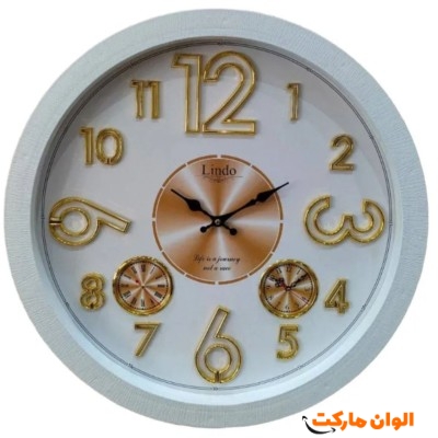 ساعت دیواری لیندو طلایی کد M1044