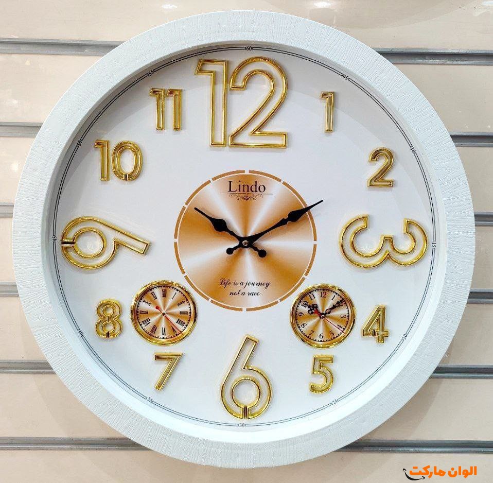 ساعت-دیواری-لیندو-طلایی-کد-m1044