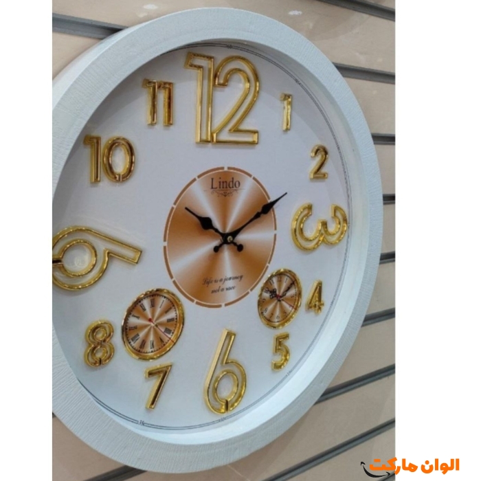 ساعت-دیواری-لیندو-طلایی-کد-m1044
