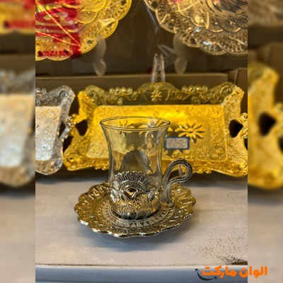 ست چایی خوری ترک برند پاشاباغچه مدل ترمه کد L069