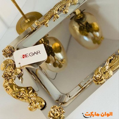 سینی پذیرایی برند نگار استیل مدل گلستان کد L070
