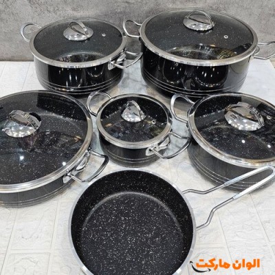 سرویس قابلمه 11 پارچه کلاسیک برند آذین تفلون کد G3046