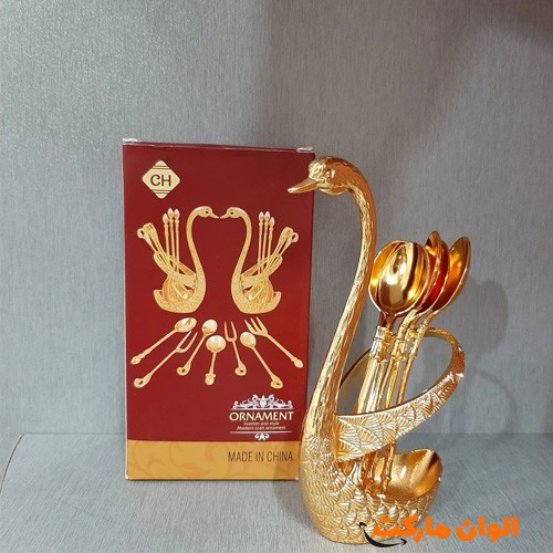 خرید-ست-جا-قاشقی-قو-همراه-با-قاشق-چای-کد-g-3048-و-قیمت-تهران-صادرات-