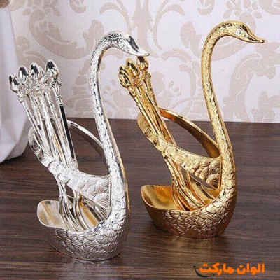 ست جا قاشقی قو همراه با قاشق چای کدG3048