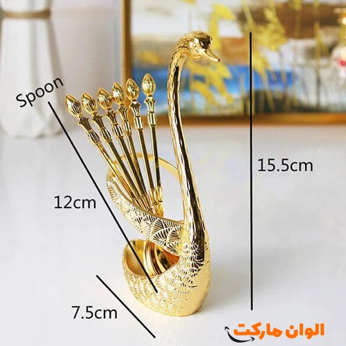 خرید-ست-جا-قاشقی-قو-همراه-با-قاشق-چای-کد-g-3048-و-قیمت-تهران-صادرات-