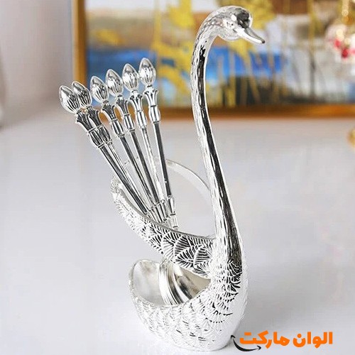 خرید-ست-جا-قاشقی-قو-همراه-با-قاشق-چای-کد-g-3048-و-قیمت-تهران-صادرات-