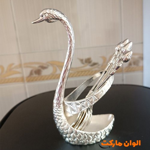 خرید-ست-جا-قاشقی-قو-همراه-با-قاشق-چای-کد-g-3048-و-قیمت-تهران-صادرات-