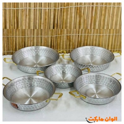 تابه 5 رقم چکشی دسته طلایی کد G3050