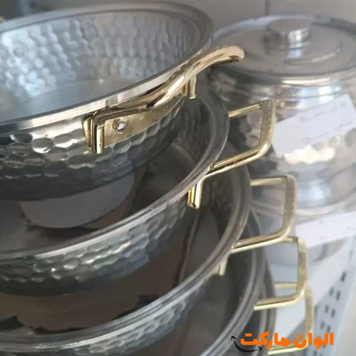 خرید-تابه-۵-رقم-چکشی-دسته-طلایی-کد-g-3050-و-قیمت-تهران-صادرات-