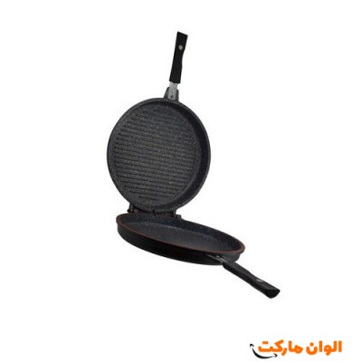تابه دو طرفه رژیمی گردبرند عروس تفلون سایز 30 کد G3051