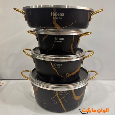 سرویس قابلمه 7 پارچه برند  هلنا مدل ماربل کد L071