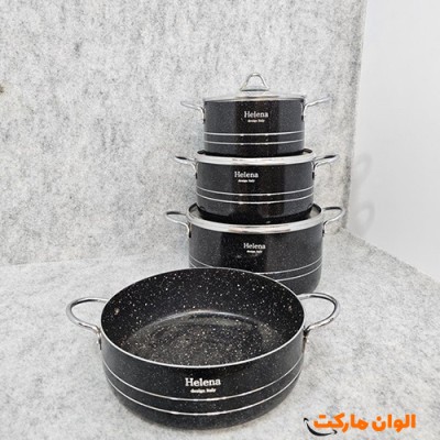 سرویس قامبله 9  پارچه برند  هلنا مدل ماربل کد L072