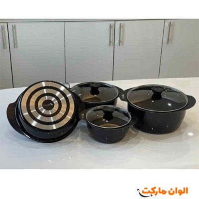 سرویس قابلمه 8 پارچه فیلون مدل پروانه ای کد L079