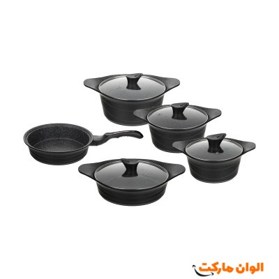 سرویس قابلمه 9 پارچه تفلون AROOS مدل دیاکو  کد L080