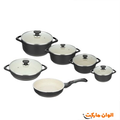 سرویس قابلمه 11 پارچه تفلون  AROOS مدل ویکتوریا کد L084
