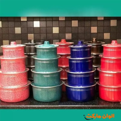 قابلمه 4 تیکه آلمینیوم رنگی کد G3063