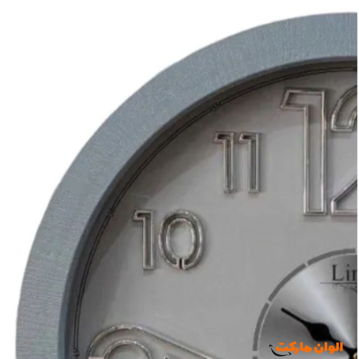 ساعت-دیواری-لیندو-نقره-ای-کد-m1045