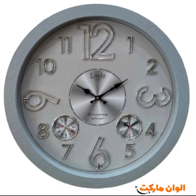 ساعت دیواری لیندو نقره ای کد M1045