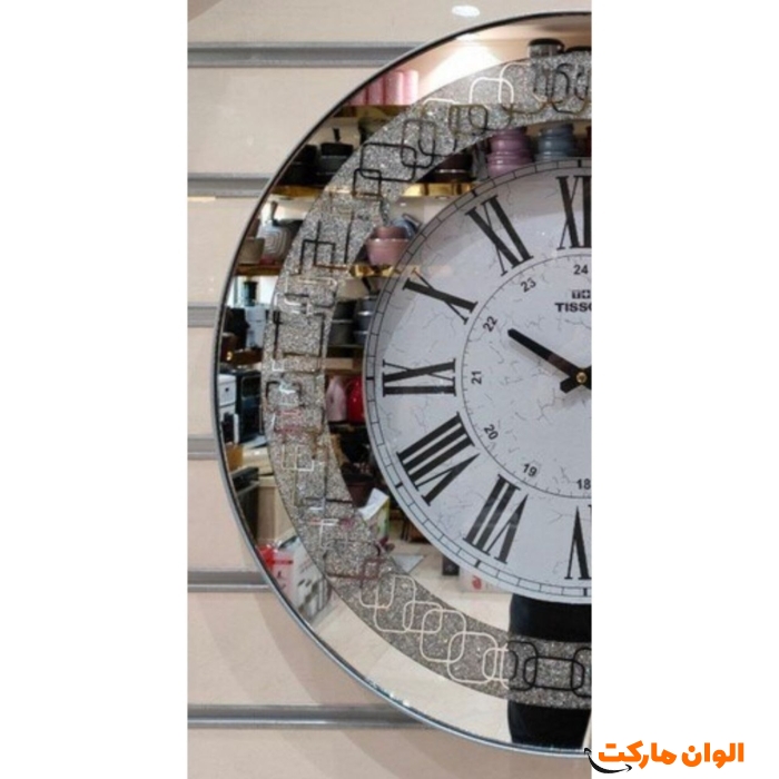 ساعت-دیواری-تیسوت-مدل-اینه-ای-گوشواره-دار-کد-m1048