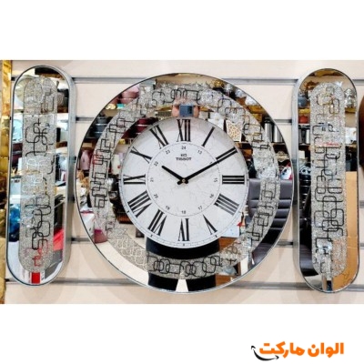 ساعت دیواری تیسوت مدل اینه ای گوشواره دار کد M1048