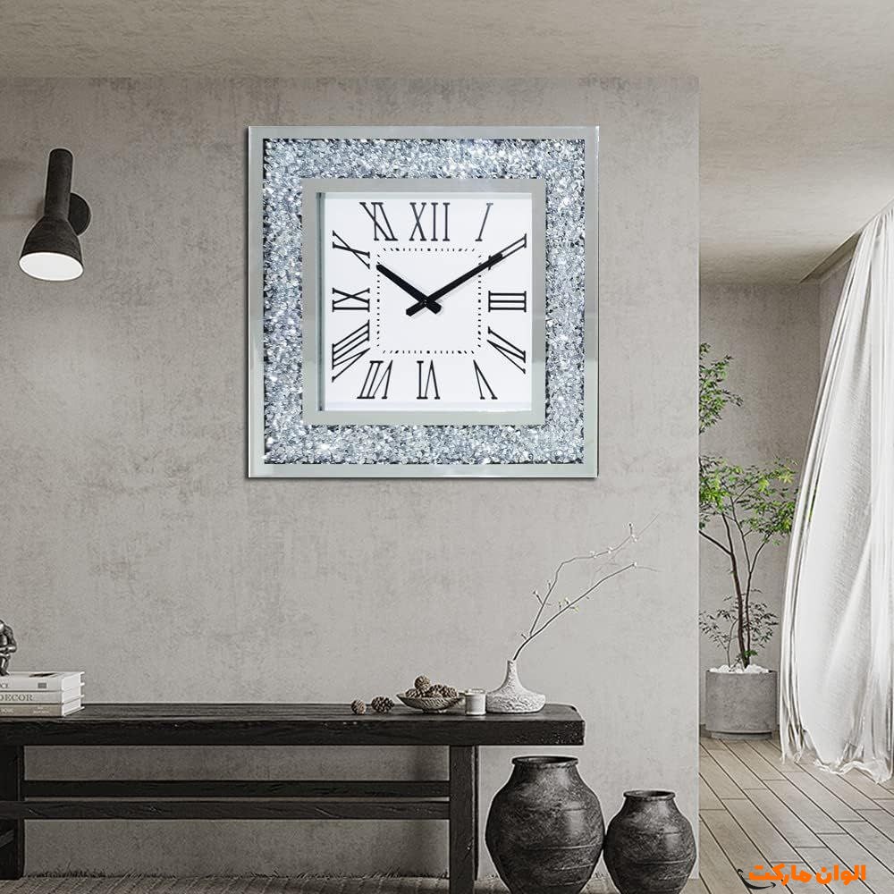 ساعت-دیواری-تیسوت-مربع-آینه-ای-کد-m1049