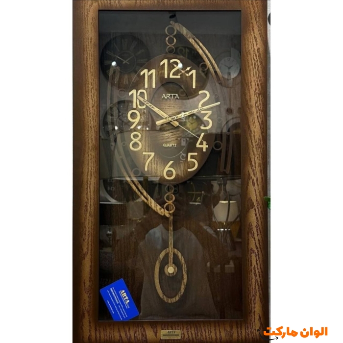 ساعت-دیواری-مدل-آرتا-چوبی-کد-m1101