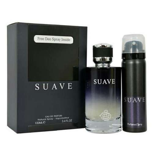 عطر ادکلن مردانه فرگرانس ورد دیور ساواج اورجینال اصل با اسپری Fragrance World Suave + Spray حجم 100 میل