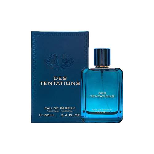 عطر ادکلن دس تنتیشن مردانه فراگرنس ورد اورجینال اصل ( رایحه ورساچه اروس ) حجم 100 میل ا Fragrance World Des Tentation