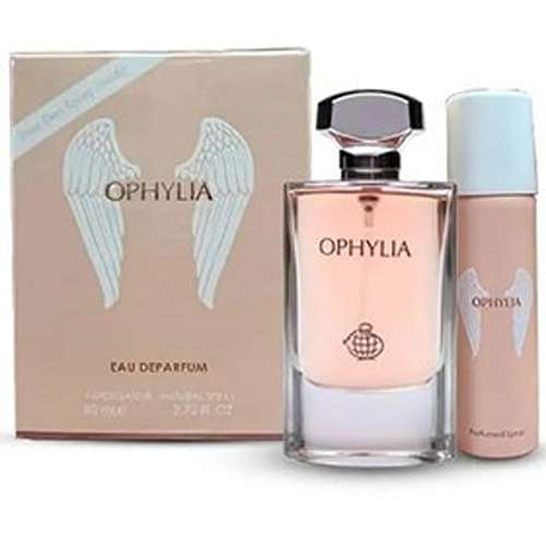 ادو پرفیوم زنانه فرگرانس ورد اوفیلیا + اسپری ا اصل اورجینال حجم 100 میل Fragrance World Ophylia