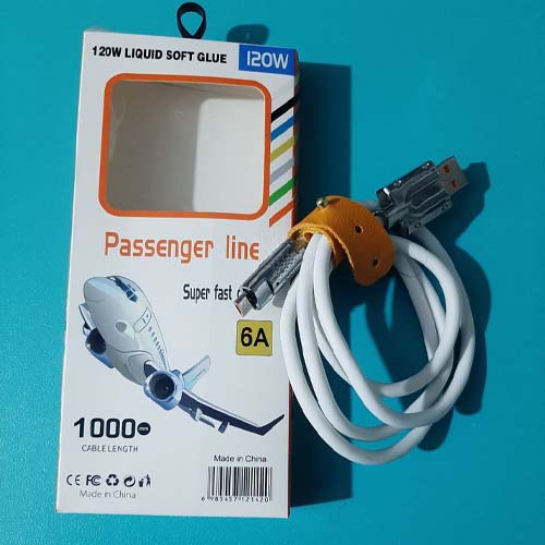 کابل اندروید  6 امپر سوپر فست SUPER FAST  برند PASSENGER LINE 120W