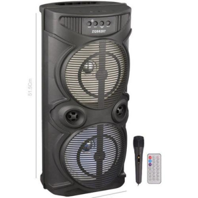 اسپیکر چمدانی بلوتوثی رم و فلش خور Sing-E ZQS8207 + میکروفون و ریموت کنترل d288