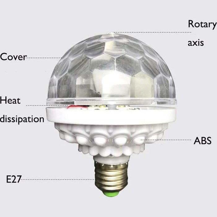 لامپ رقص نور مدل گردان کدd301 FULL ROTATING LAMP 