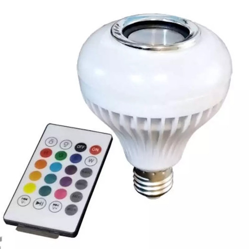 لامپ رقص نور و اسپیکر بلوتوثی 12 وات لامپ LED + اسپیکر LED Music Bulb d306