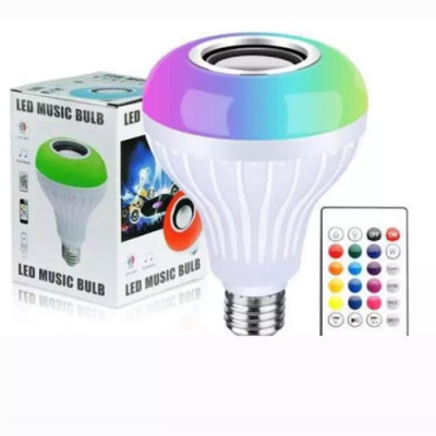 لامپ رقص نور و اسپیکر بلوتوثی 12 وات لامپ LED + اسپیکر LED Music Bulb d306