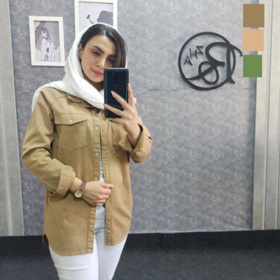 مانتو زنانه مدل شومیز کتان کد G1590