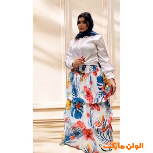  دامن زنانه مدل پله ای کد G1619