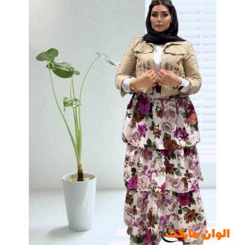  دامن زنانه مدل پله ای کد G1619