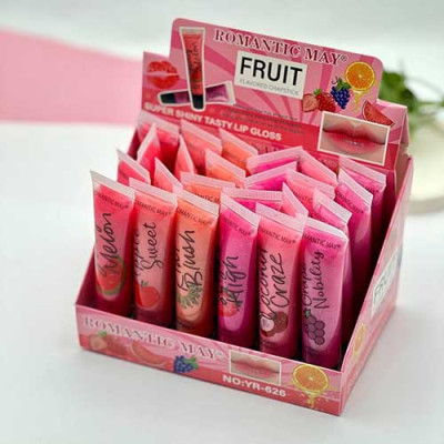 شاین لب ویکتوریا اسپریت میوه ای Fruity Spirit Victoria Lip Gloss برق لب میوه ای شاین ریز کم رنگ برقلب تیوپی چرب لب لیپ گلاس تیوپی رومانتیک مای D798