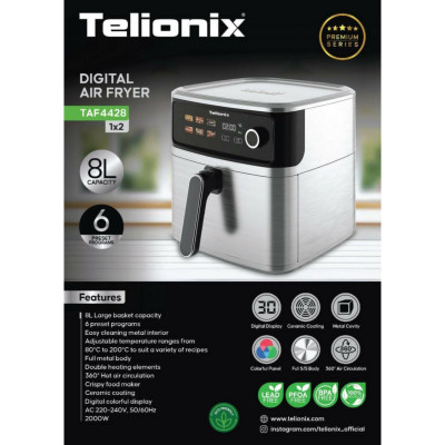 سرخ کن رژیمی تلیونیکس  TELIONIX مدل TAG4428 سرخ کن تلیونیکس مدل TELIONIX TAF4428 کد M287