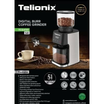 آسیاب قهوه تلیونیکس TELIONIX مدل TCG4151 کدM289